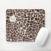Daisy on Giraffe Print Mousepad (Mit Mouse)