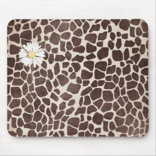 Daisy on Giraffe Print Mousepad