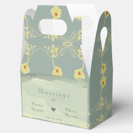 Daisy on Gray Wedding Geschenkschachtel (Geöffnet)