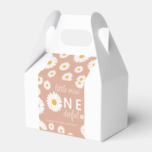 Daisy Onederful First Birthday Fevor Gable Box Geschenkschachtel (Rückseite)