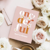 Daisy Onederful Modern Boho 1. Geburtstag Einladung