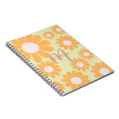 Daisy Orange Monogram Notizblock (Rechte Seite)