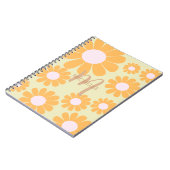 Daisy Orange Monogram Notizblock (Linke Seite)