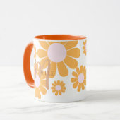 Daisy Orange Monogram Tasse (Vorderseite Links)
