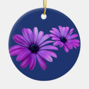Daisy Ornament Purple Blumen Weihnachtsdekoration