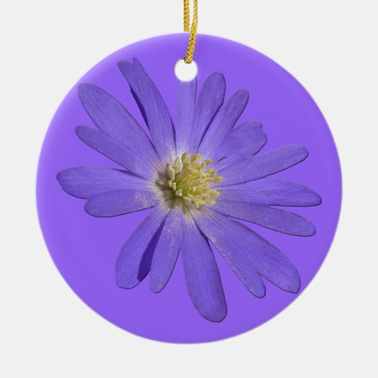 Daisy Ornament Purple Blumen Weihnachtsdekoration (Vorne)