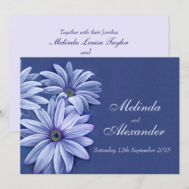 Daisy Osteospermum Hochzeit Einladung blau lila