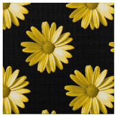 Daisy Pattern - Amber auf schwarzem Stoff (Nahaufnahme)