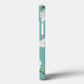 Daisy Pattern, Aquamariner Hintergrund, Personalis Case-Mate iPhone Hülle (Rückseite / Links)