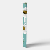 Daisy Pattern, Aquamariner Hintergrund, Personalis Case-Mate iPhone Hülle (Rückseite / Rechts)