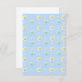 Daisy Pattern auf hellblauem Hintergrund Dankeskarte (Vorne/Hinten)