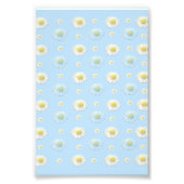 Daisy Pattern auf hellblauem Hintergrund Fotodruck (Vorne)