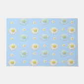 Daisy Pattern auf hellblauem Hintergrund Fußmatte (Vorderseite)