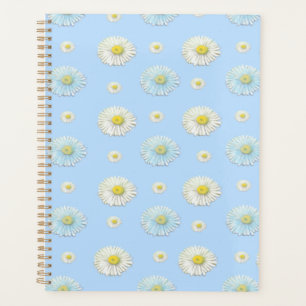 Daisy Pattern auf hellblauem Hintergrund Planer