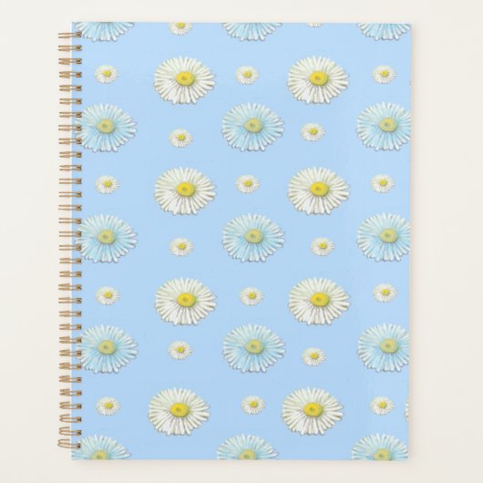 Daisy Pattern auf hellblauem Hintergrund Planer (Vorderseite)