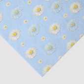 Daisy Pattern auf hellblauem Hintergrund Seidenpapier (Detail)