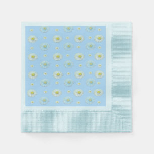 Daisy Pattern auf hellblauem Hintergrund Serviette