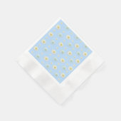 Daisy Pattern auf hellblauem Hintergrund Serviette (Ecke)