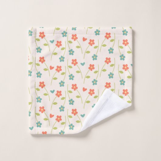 Daisy Pattern Badhandtuch Set (Waschlappen)