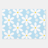 Daisy Pattern (Blau) Geschenkpapier Set (Vorderseite 2)
