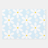 Daisy Pattern (Blau) Geschenkpapier Set (Vorderseite)