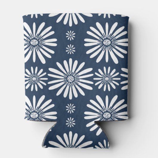 Daisy Pattern Blue White Dosenkühler (Rückseite)