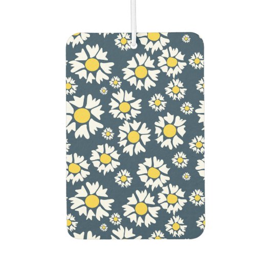 Daisy Pattern, Blumenmuster, weiße Daisien Autolufterfrischer (Vorderseite)