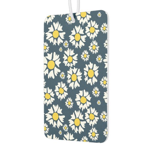 Daisy Pattern, Blumenmuster, weiße Daisien Autolufterfrischer (Links)