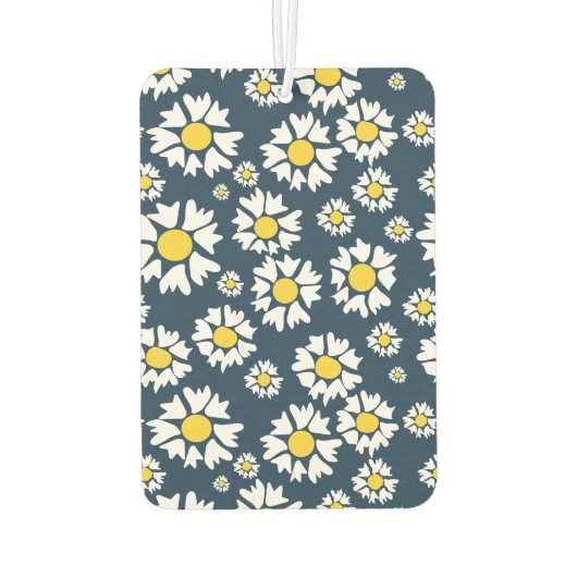 Daisy Pattern, Blumenmuster, weiße Daisien Autolufterfrischer (Rückseite)