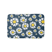 Daisy Pattern, Blumenmuster, weiße Daisien Badematte (Vorderseite)