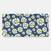 Daisy Pattern, Blumenmuster, weiße Daisien Banner (Horizontal)