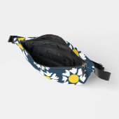 Daisy Pattern, Blumenmuster, weiße Daisien Bauchtasche (Offen)