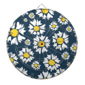Daisy Pattern, Blumenmuster, weiße Daisien Dartscheibe (vorne)