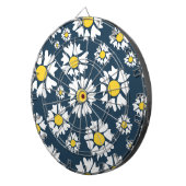 Daisy Pattern, Blumenmuster, weiße Daisien Dartscheibe (Vorderseite rechts)