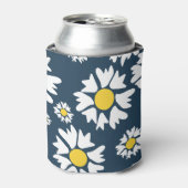 Daisy Pattern, Blumenmuster, weiße Daisien Dosenkühler (Kanne Vorderseite)