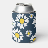 Daisy Pattern, Blumenmuster, weiße Daisien Dosenkühler (Kanne Rückseite)