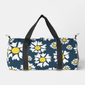 Daisy Pattern, Blumenmuster, weiße Daisien Duffle Bag (Vorderseite)
