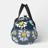 Daisy Pattern, Blumenmuster, weiße Daisien Duffle Bag (Rechts)