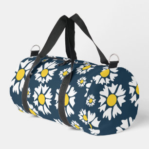 Daisy Pattern, Blumenmuster, weiße Daisien Duffle Bag