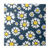 Daisy Pattern, Blumenmuster, weiße Daisien Fliese (Vorderseite)