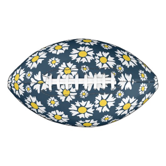 Daisy Pattern, Blumenmuster, weiße Daisien Football (Vorderseite)