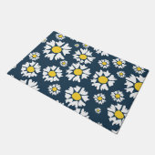 Daisy Pattern, Blumenmuster, weiße Daisien Fußmatte (Schrägansicht)