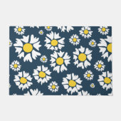 Daisy Pattern, Blumenmuster, weiße Daisien Fußmatte (Vorderseite)