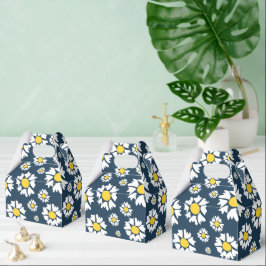 Daisy Pattern, Blumenmuster, weiße Daisien Geschenkschachtel