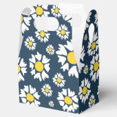 Daisy Pattern, Blumenmuster, weiße Daisien Geschenkschachtel (Geöffnet)