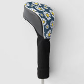 Daisy Pattern, Blumenmuster, weiße Daisien Golf Headcover (angewinkelt)