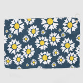 Daisy Pattern, Blumenmuster, weiße Daisien Golfhandtuch (Horizontal)
