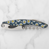Daisy Pattern, Blumenmuster, weiße Daisien Kellnermesser (Vorderseite)