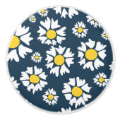 Daisy Pattern, Blumenmuster, weiße Daisien Keramikknauf (Vorderseite)