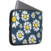 Daisy Pattern, Blumenmuster, weiße Daisien Laptopschutzhülle (Vorne Rechts)
